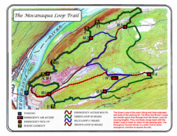 Original map for Mocanaqua Loop Trail System